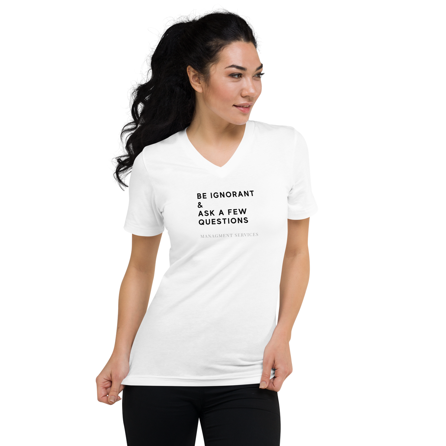 Unisex Short Sleeve V-Neck T-Shirt